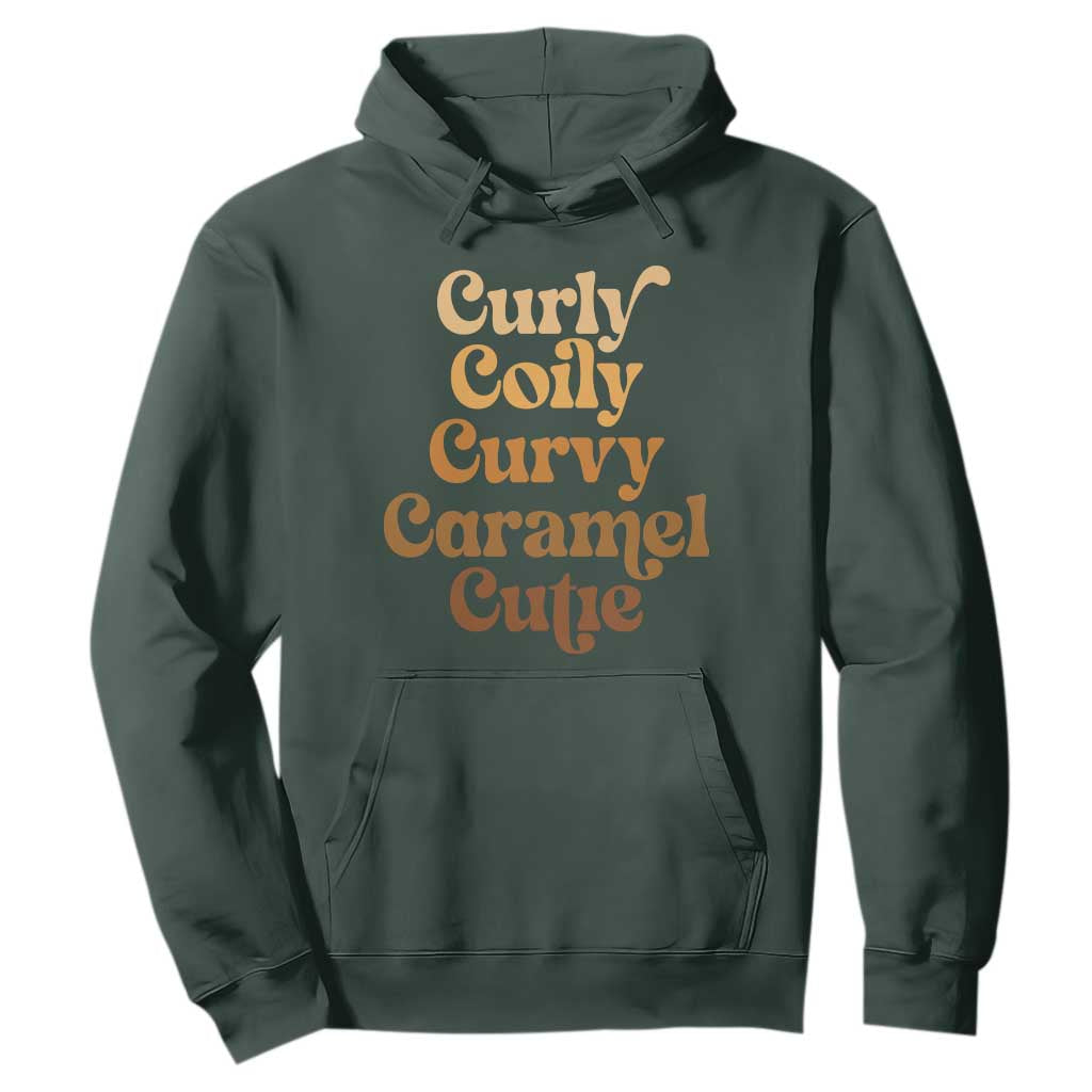 Afro Melanin Black Hair Hoodie Curly Coily Curvy Caramel Cutie
