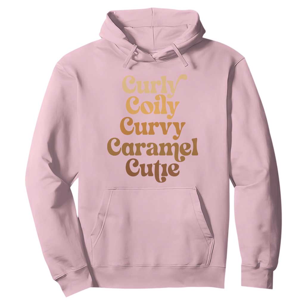 Afro Melanin Black Hair Hoodie Curly Coily Curvy Caramel Cutie
