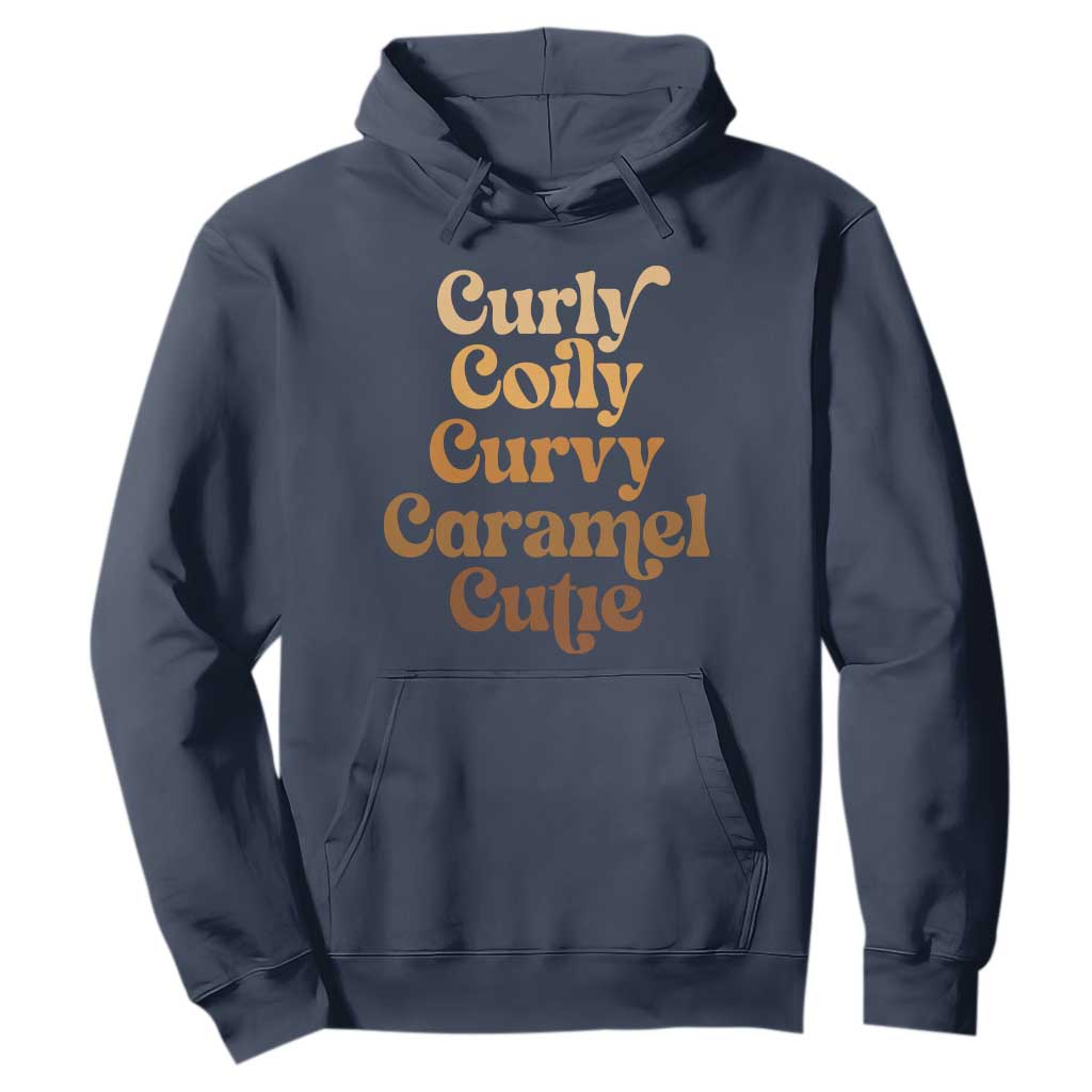 Afro Melanin Black Hair Hoodie Curly Coily Curvy Caramel Cutie