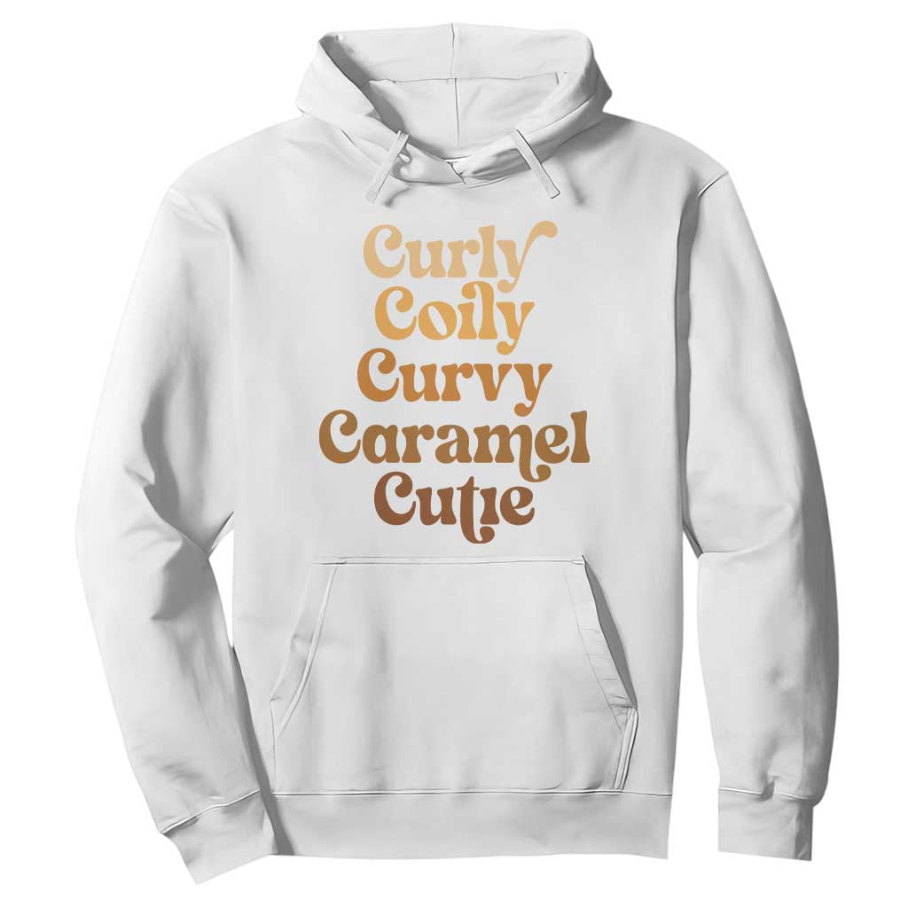 Afro Melanin Black Hair Hoodie Curly Coily Curvy Caramel Cutie