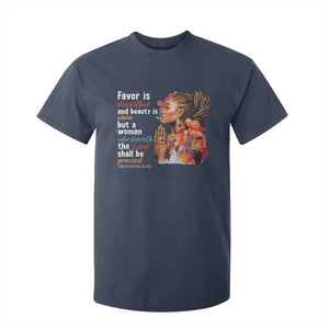 Christian African American T Shirt For Kid Favor Is Deceitful And Beauty Is Vain