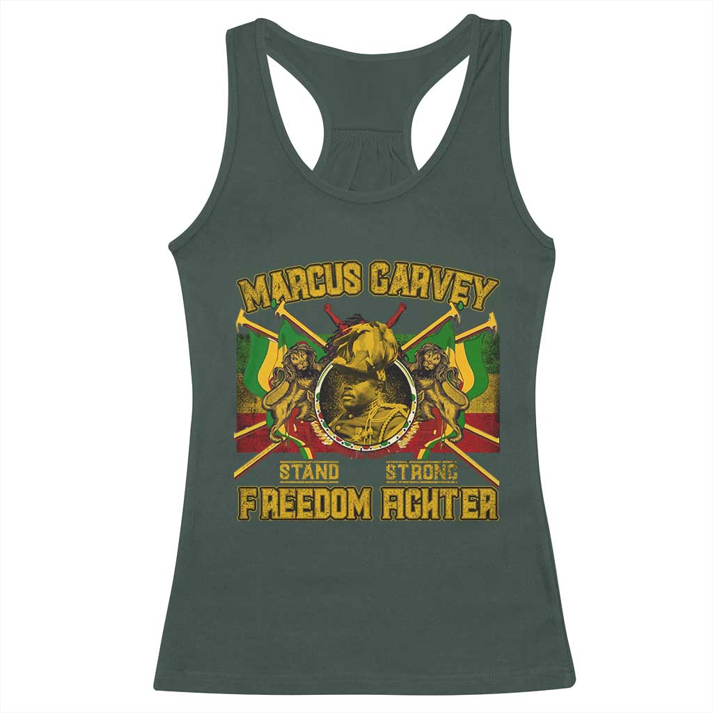 Marcus Garvey Racerback Tank Top Stand Strong Freedom Fighter Black History