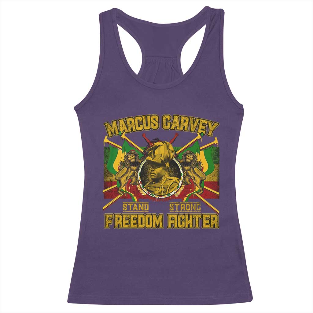 Marcus Garvey Racerback Tank Top Stand Strong Freedom Fighter Black History