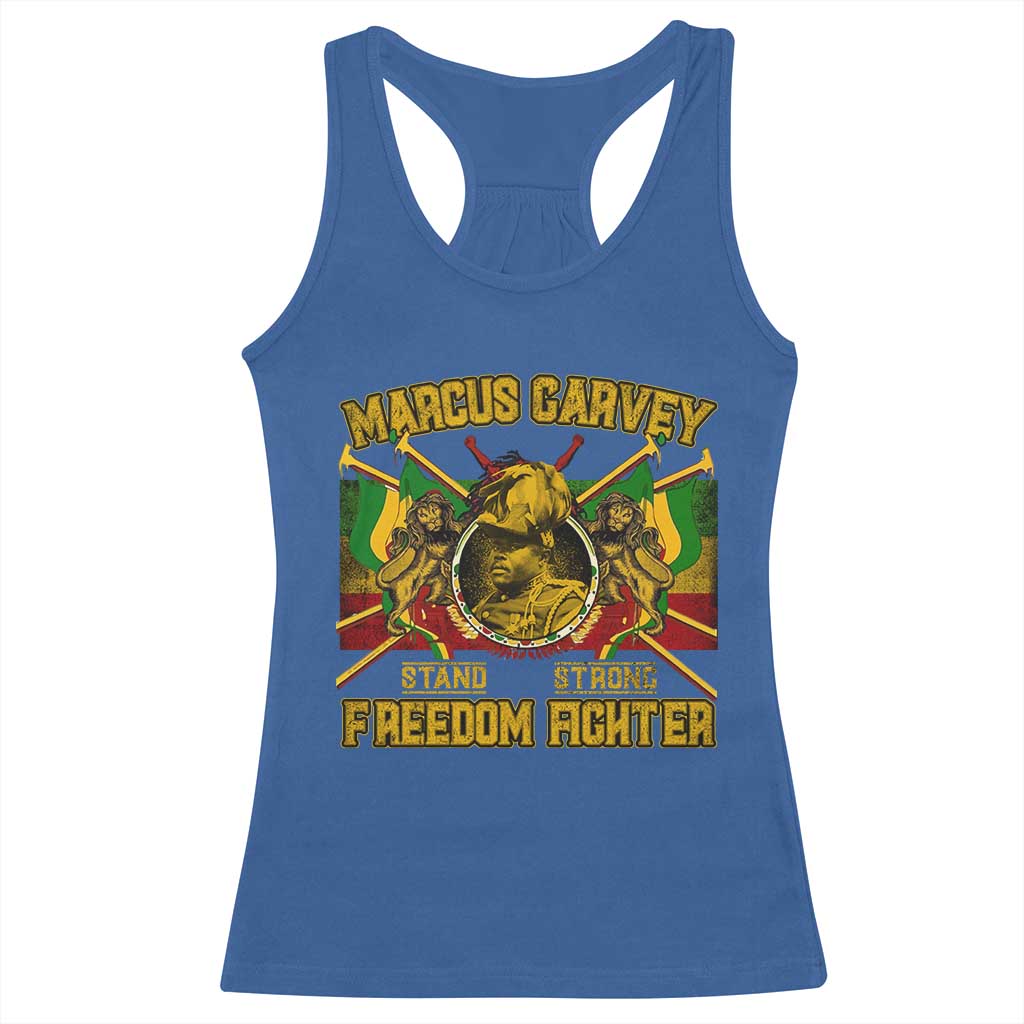 Marcus Garvey Racerback Tank Top Stand Strong Freedom Fighter Black History