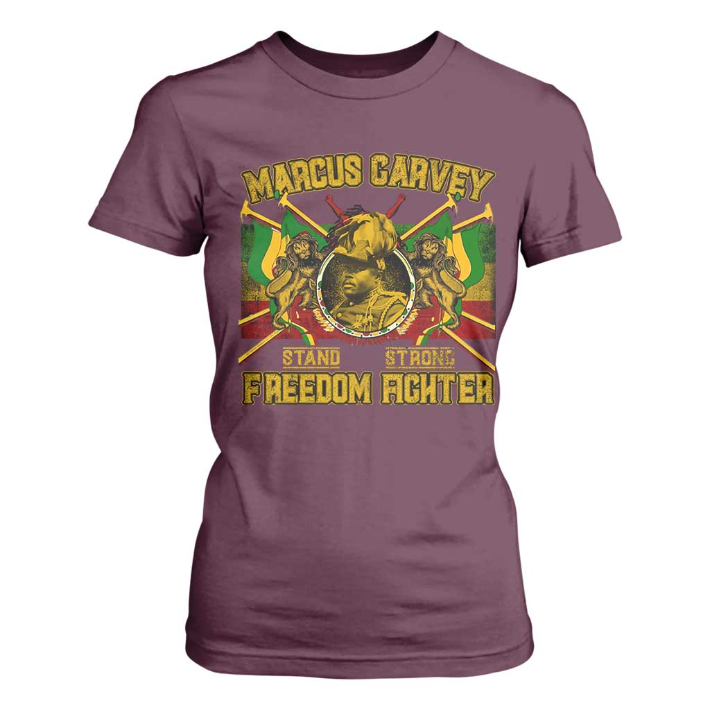 Marcus Garvey T Shirt For Women Stand Strong Freedom Fighter Black History