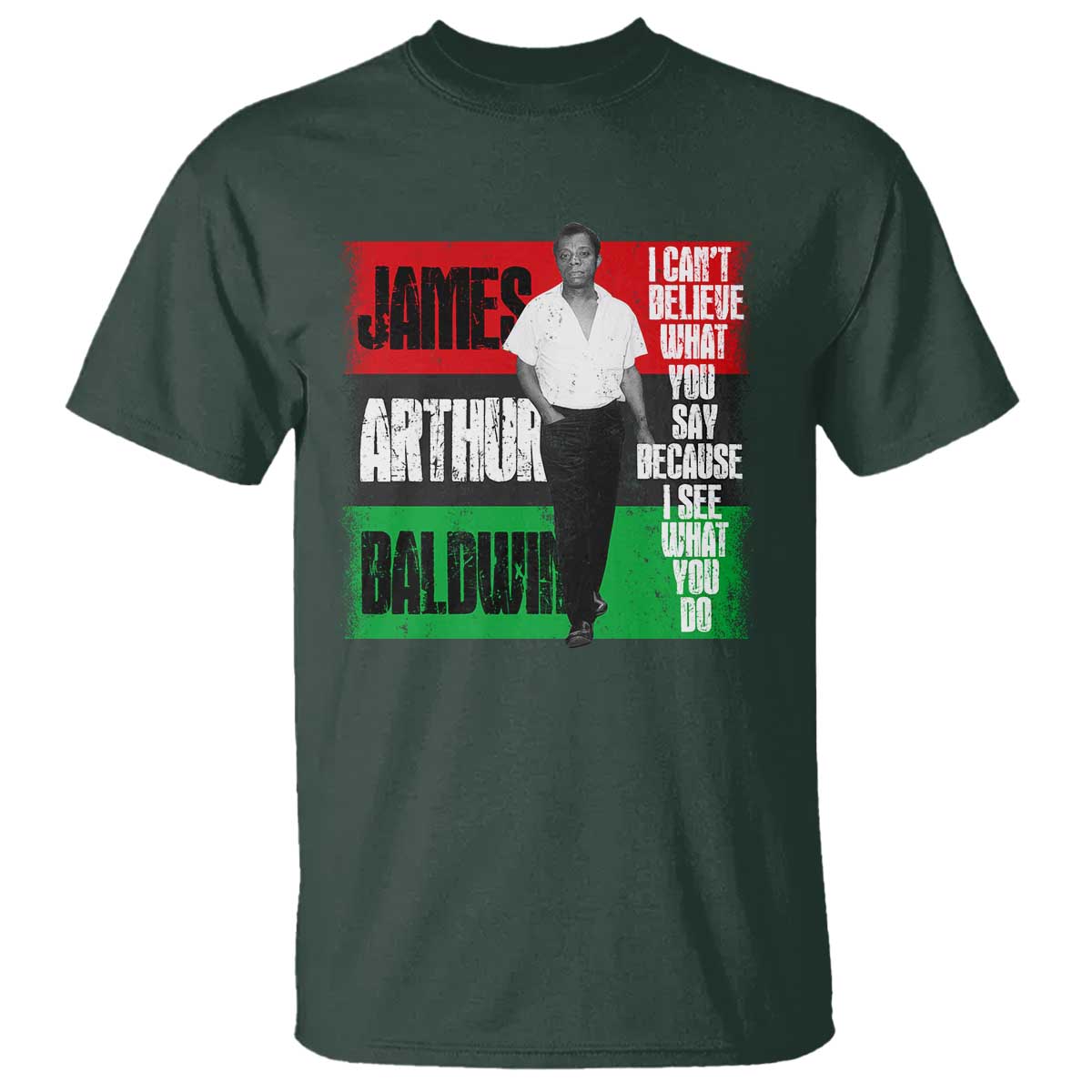 James Arthur Baldwin Quote T Shirt I Can't Believe What You Say Because I See What You Do