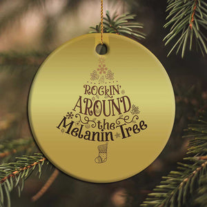 Xmas African American Christmas Ornament Rockin' Around The Melanin Xmas Tree