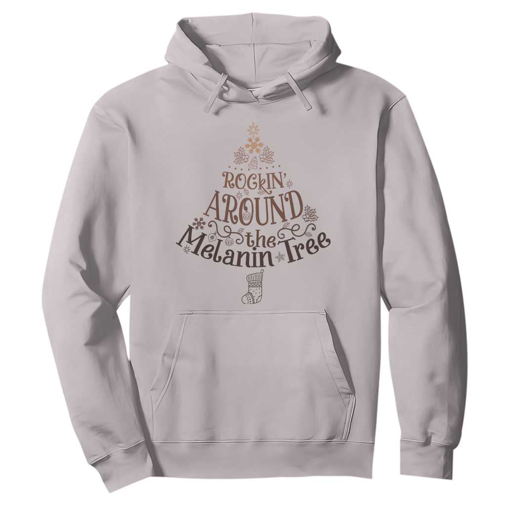 African American Christmas Hoodie Rockin' Around The Melanin Xmas Tree
