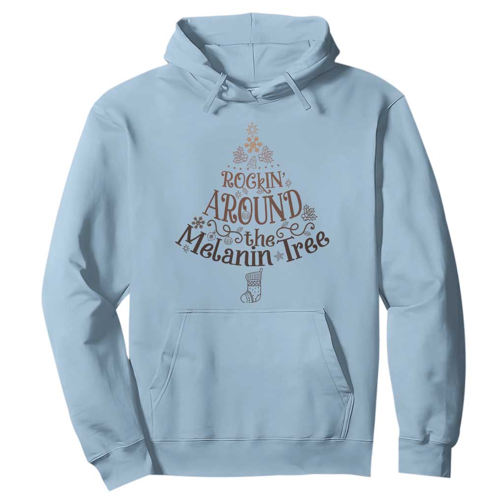 African American Christmas Hoodie Rockin' Around The Melanin Xmas Tree