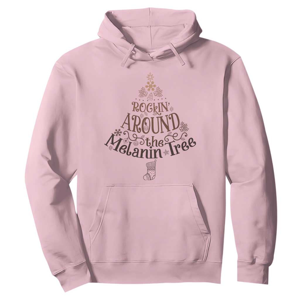 African American Christmas Hoodie Rockin' Around The Melanin Xmas Tree