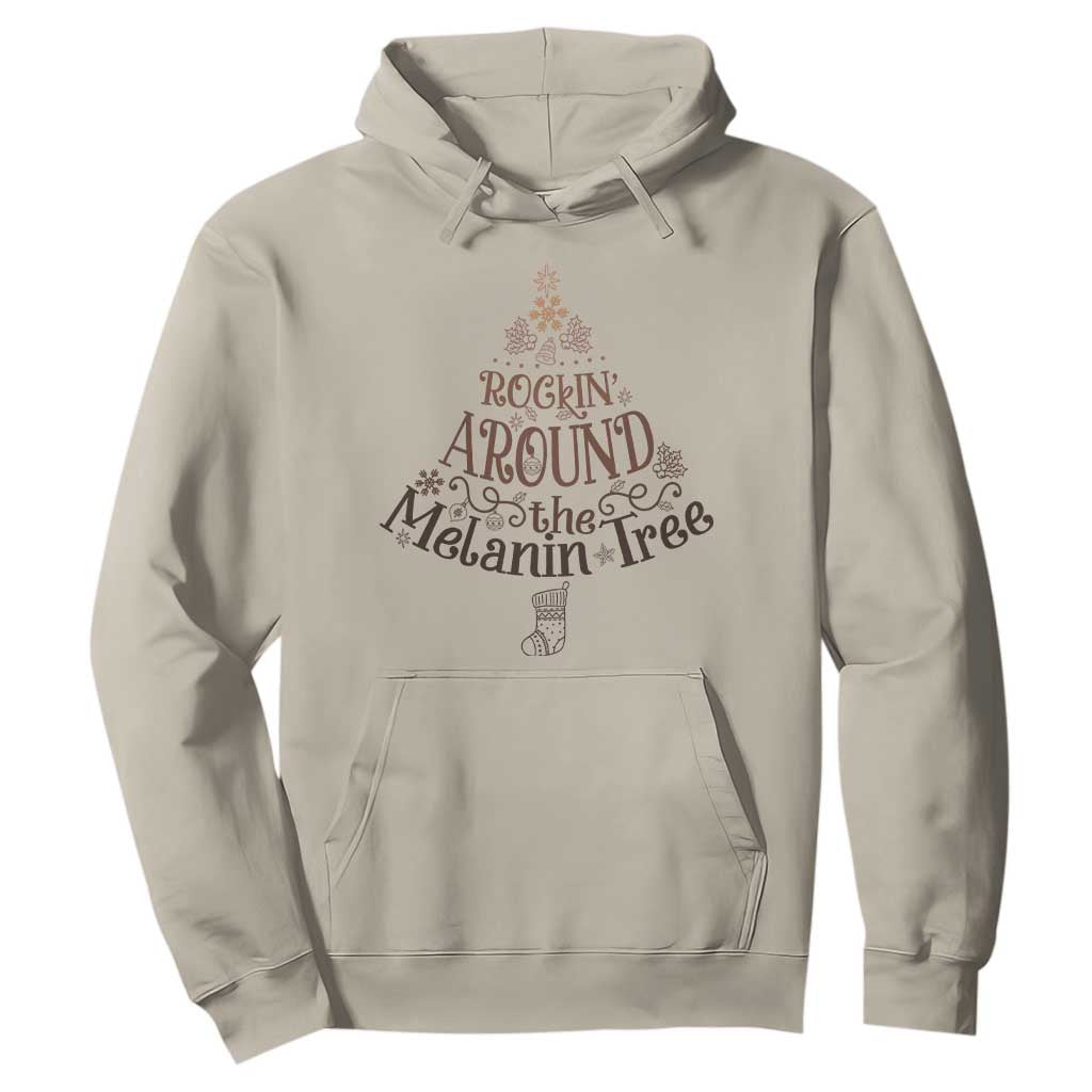 African American Christmas Hoodie Rockin' Around The Melanin Xmas Tree