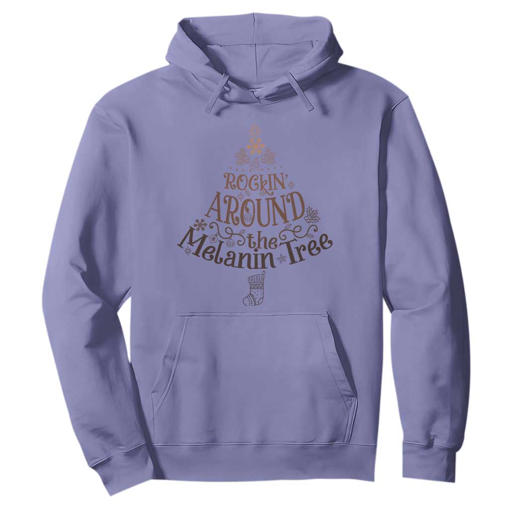 African American Christmas Hoodie Rockin' Around The Melanin Xmas Tree