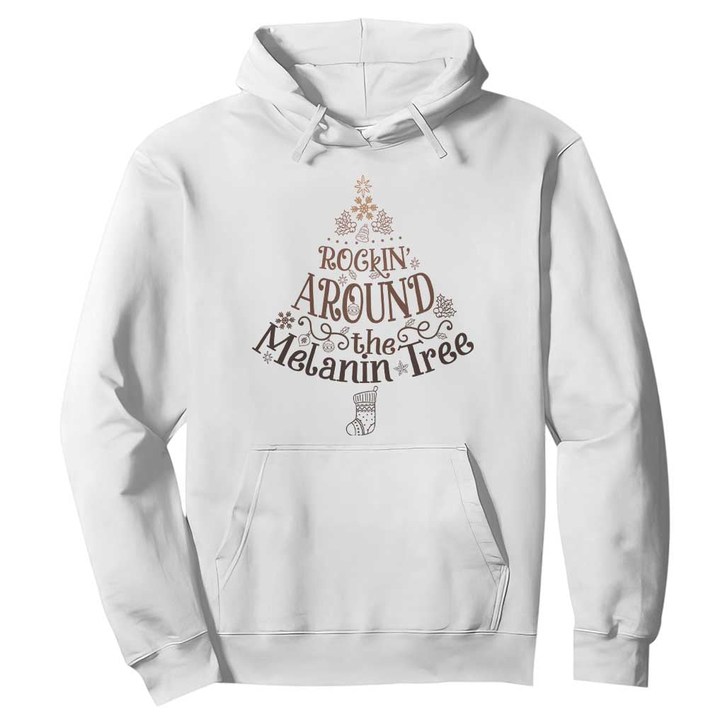 African American Christmas Hoodie Rockin' Around The Melanin Xmas Tree