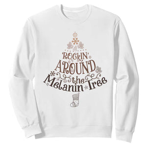 African American Christmas Sweatshirt Rockin' Around The Melanin Xmas Tree