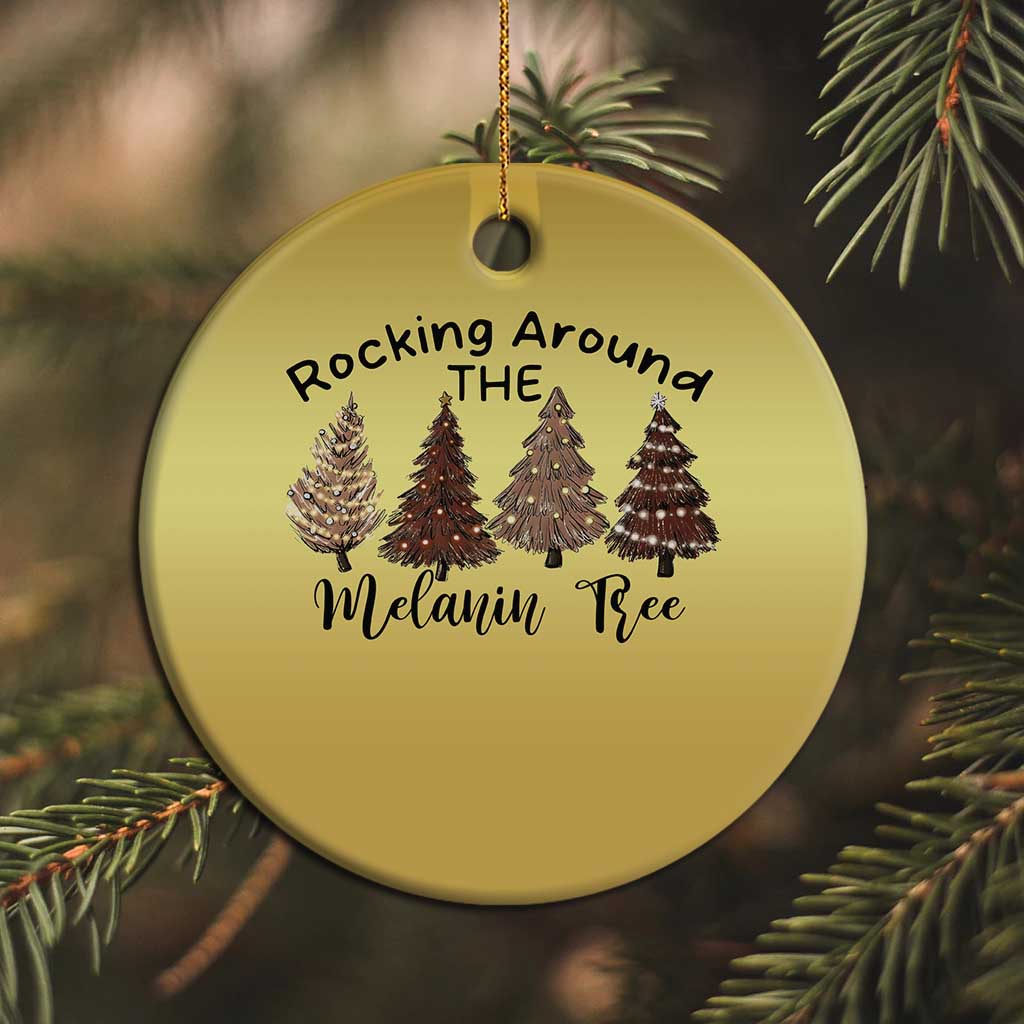 Xmas African American Christmas Ornament Rocking Around The Melanin Tree Xmas Tree