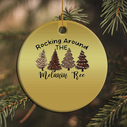 Xmas African American Christmas Ornament Rocking Around The Melanin Tree Xmas Tree