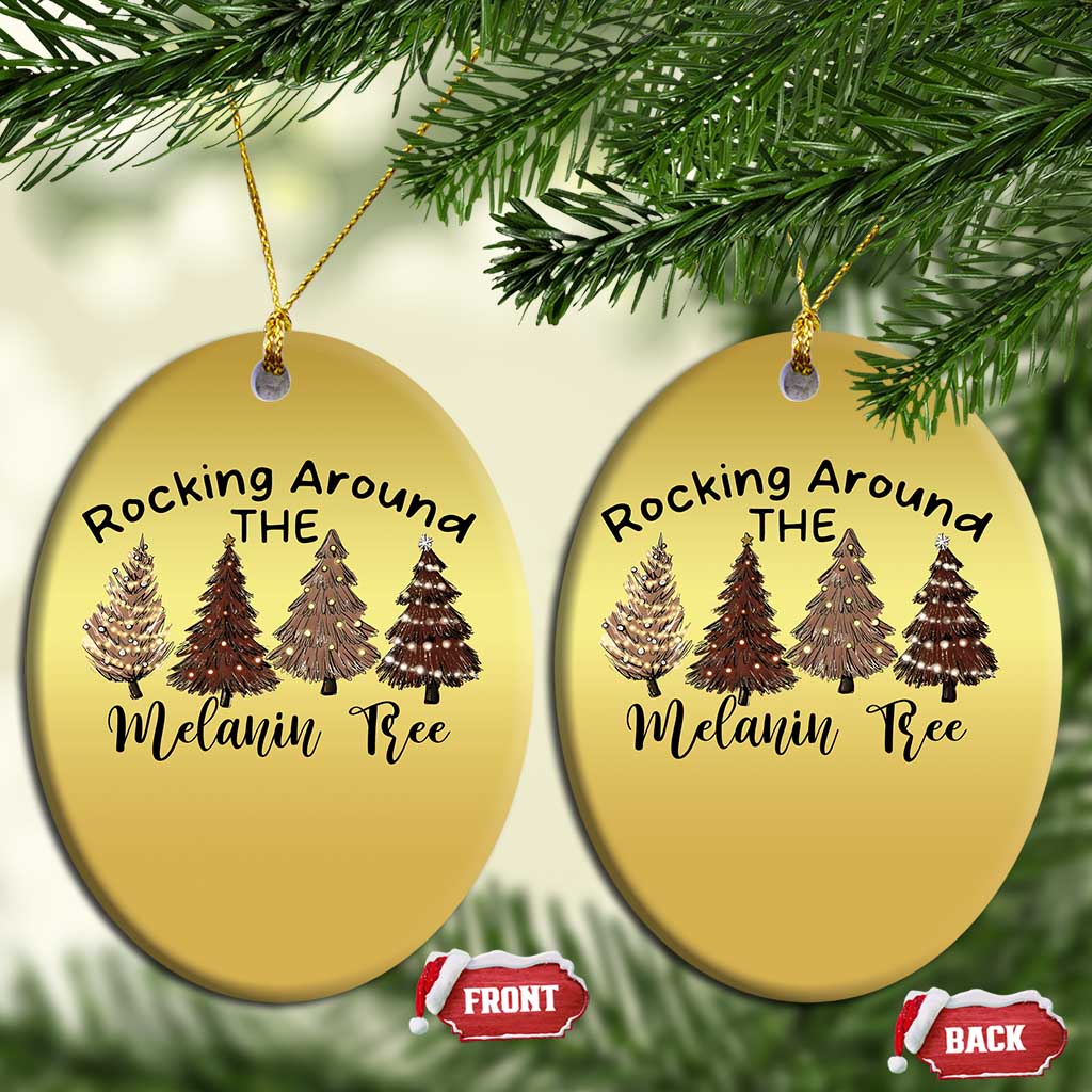 Xmas African American Christmas Ornament Rocking Around The Melanin Tree Xmas Tree