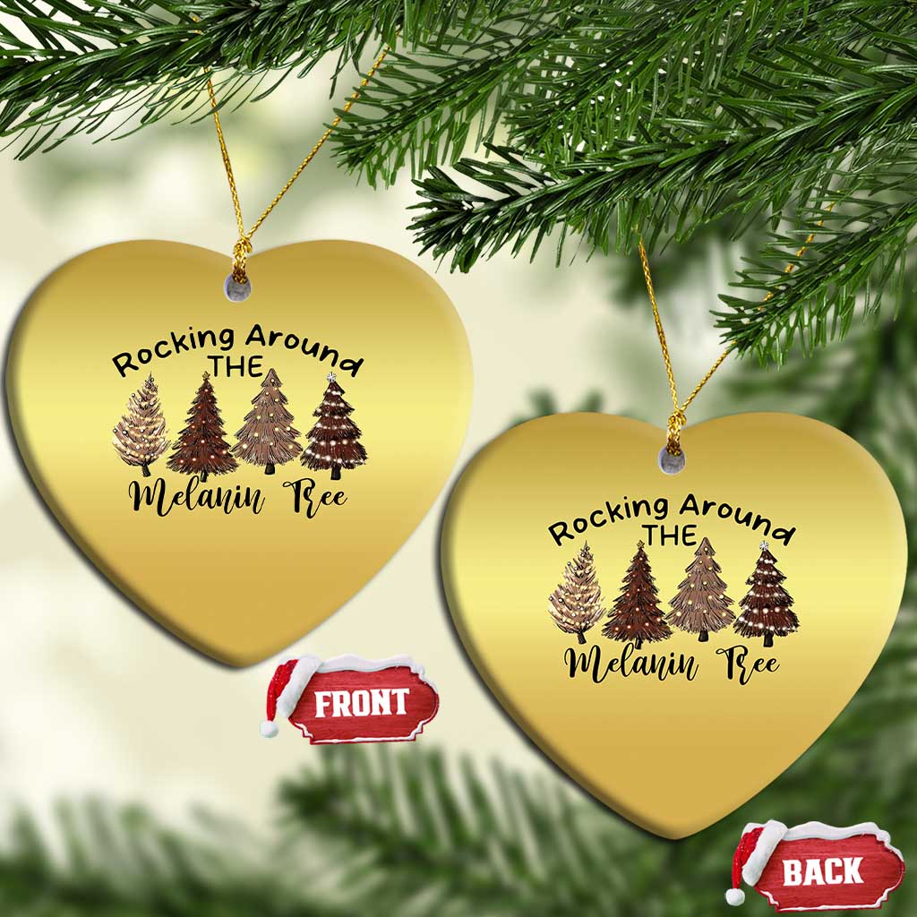 Xmas African American Christmas Ornament Rocking Around The Melanin Tree Xmas Tree