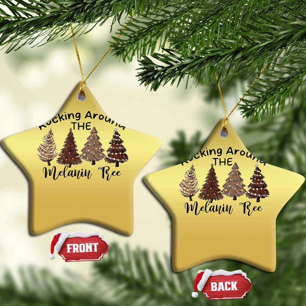 Xmas African American Christmas Ornament Rocking Around The Melanin Tree Xmas Tree