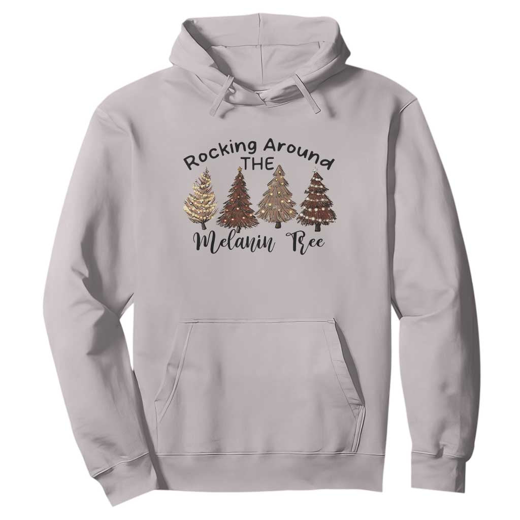 African American Christmas Hoodie Rocking Around The Melanin Xmas Tree