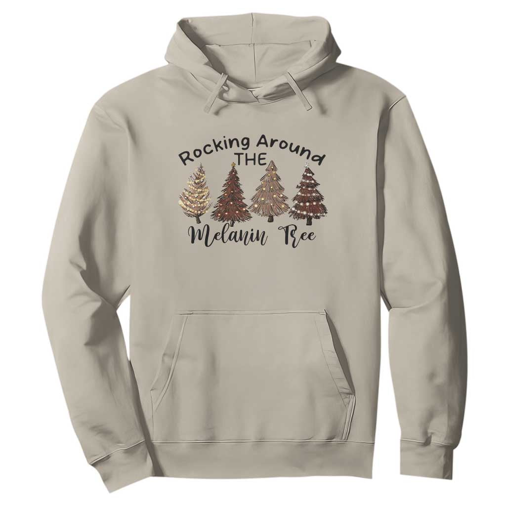 African American Christmas Hoodie Rocking Around The Melanin Xmas Tree