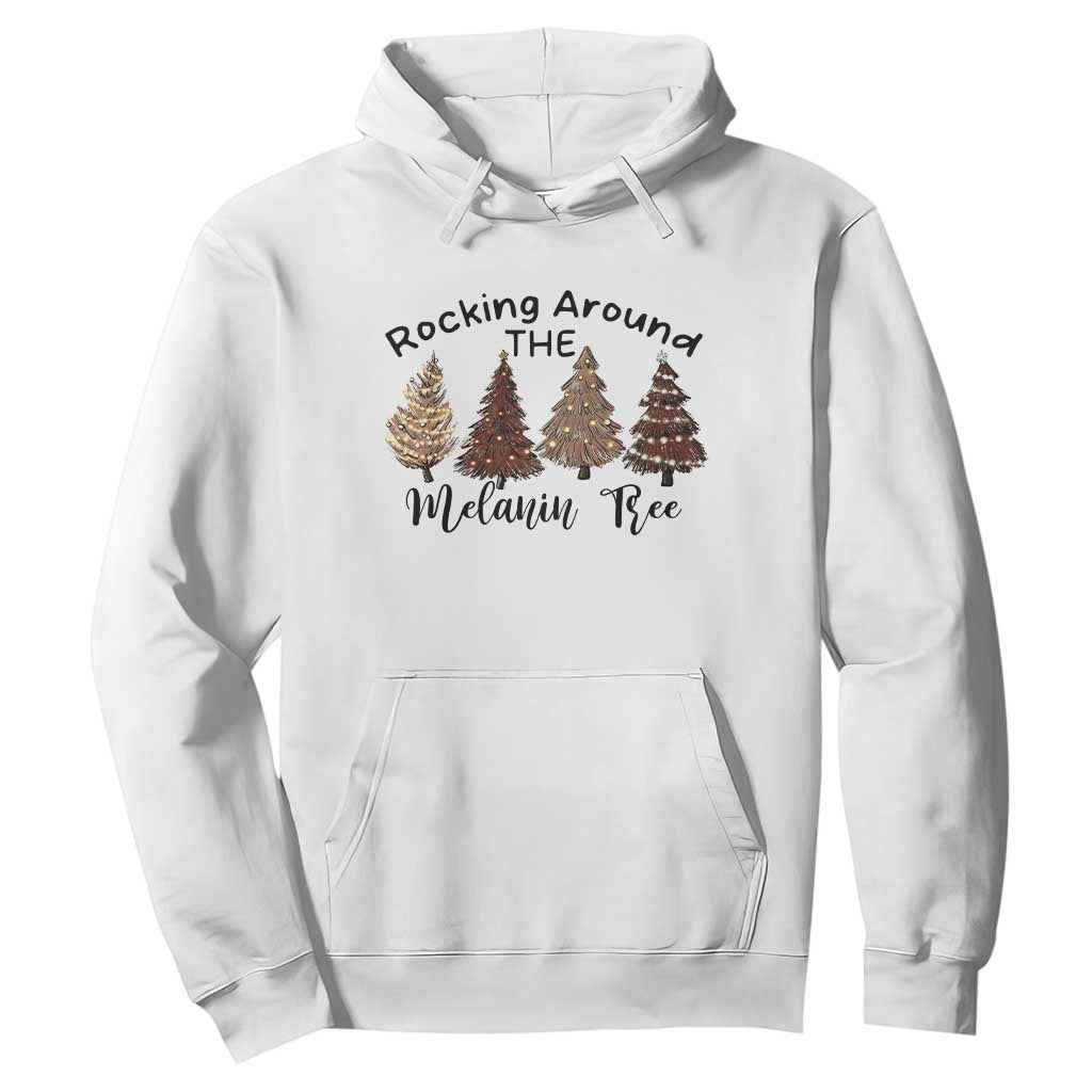 African American Christmas Hoodie Rocking Around The Melanin Xmas Tree