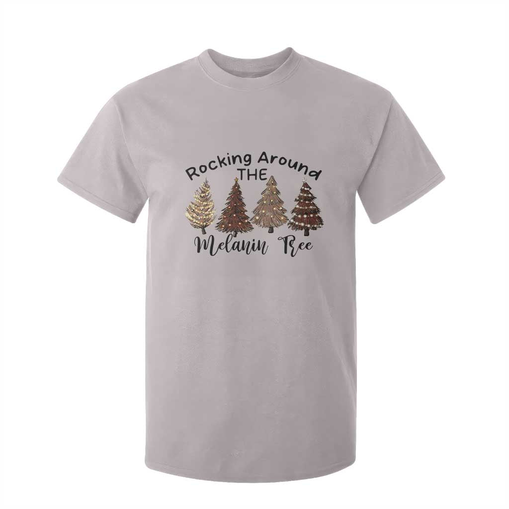 African American Christmas T Shirt For Kid Rocking Around The Melanin Xmas Tree