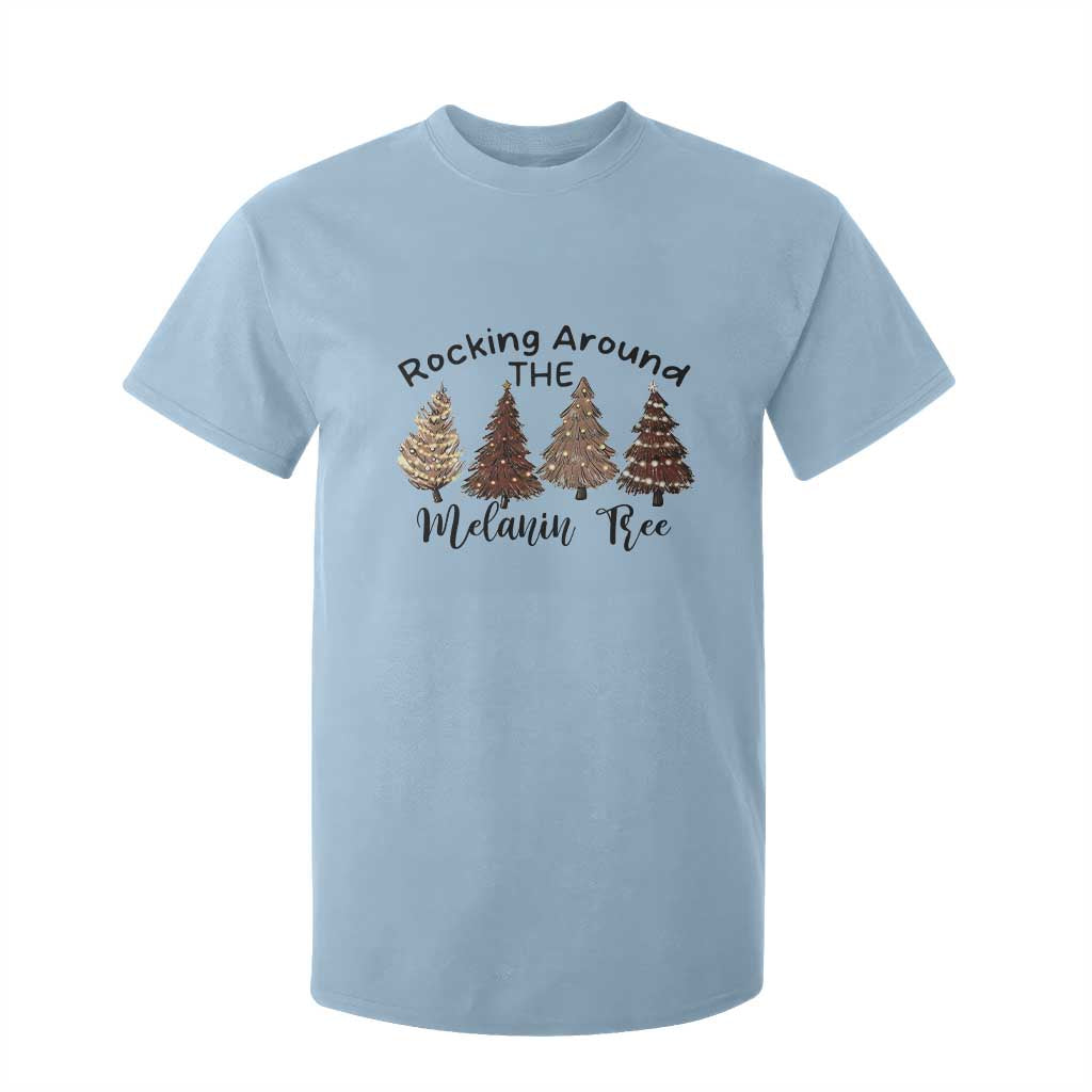 African American Christmas T Shirt For Kid Rocking Around The Melanin Xmas Tree