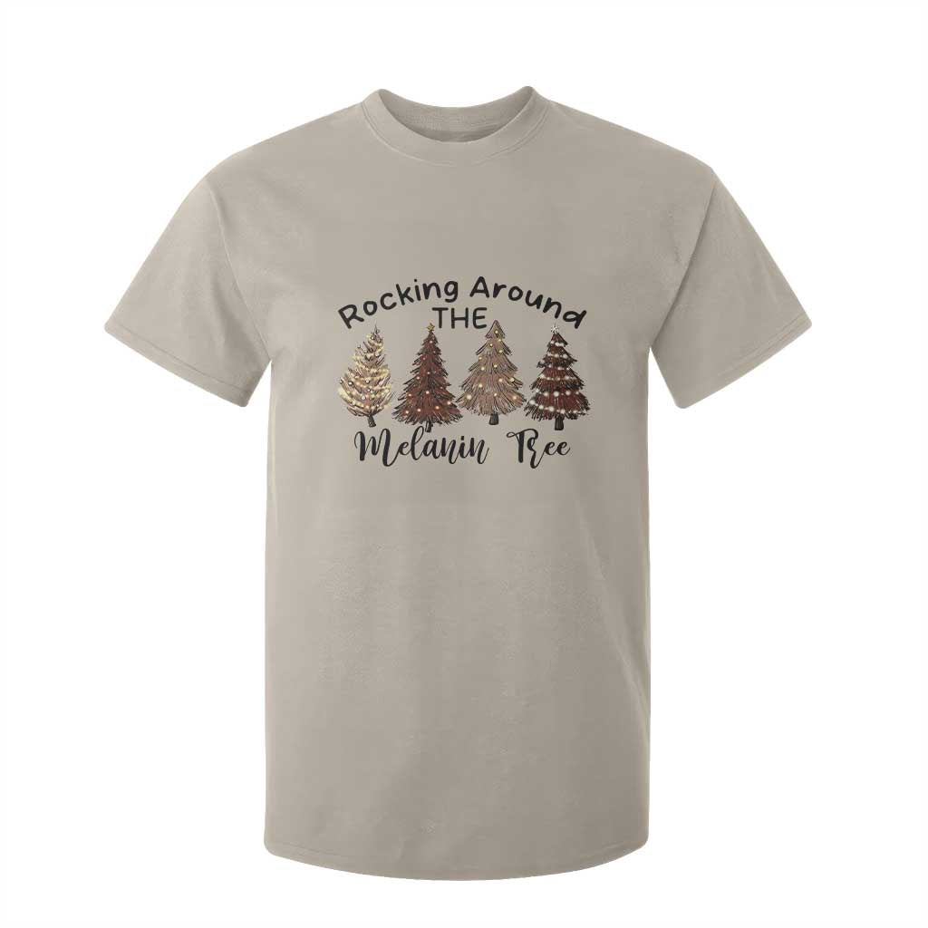 African American Christmas T Shirt For Kid Rocking Around The Melanin Xmas Tree