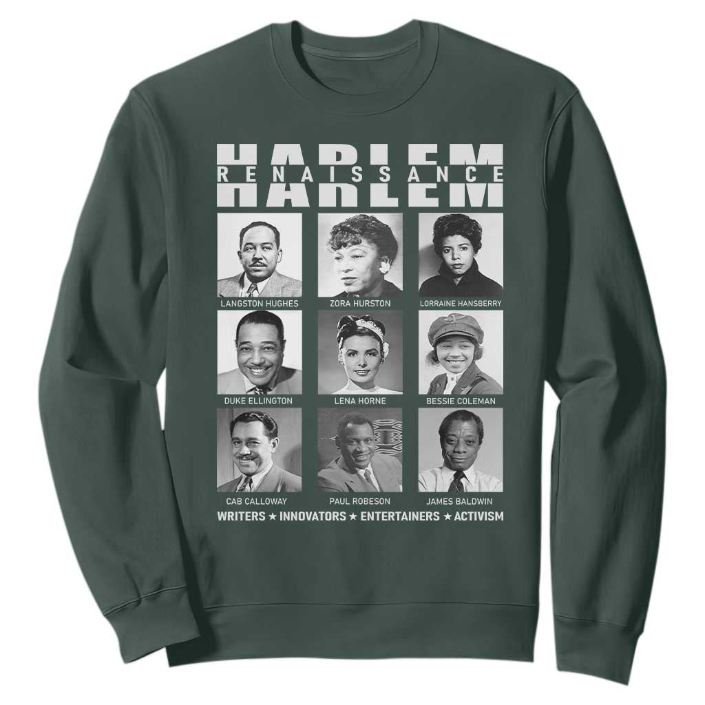 Harlem Renaissance Sweatshirt Black Writers Innovators Entertainers Activism Black History Month