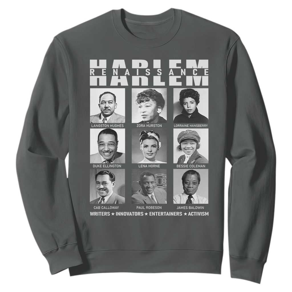 Harlem Renaissance Sweatshirt Black Writers Innovators Entertainers Activism Black History Month
