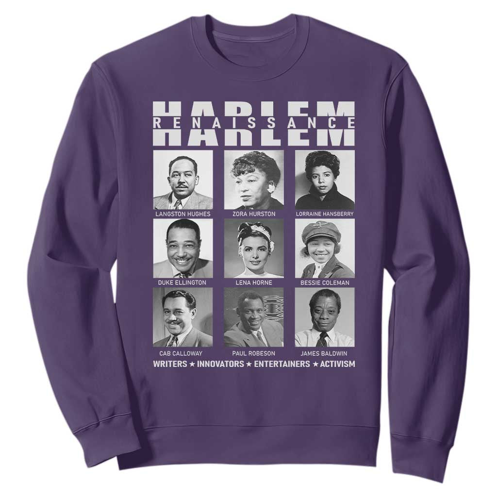 Harlem Renaissance Sweatshirt Black Writers Innovators Entertainers Activism Black History Month
