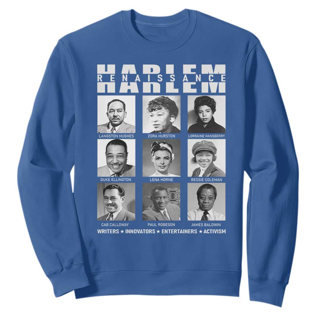 Harlem Renaissance Sweatshirt Black Writers Innovators Entertainers Activism Black History Month