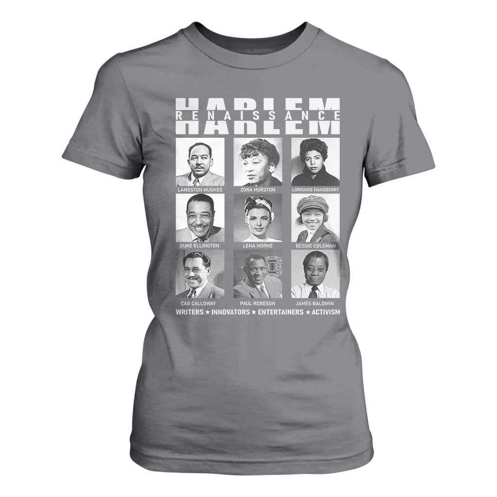 Harlem Renaissance T Shirt For Women Black Writers Innovators Entertainers Activism Black History Month