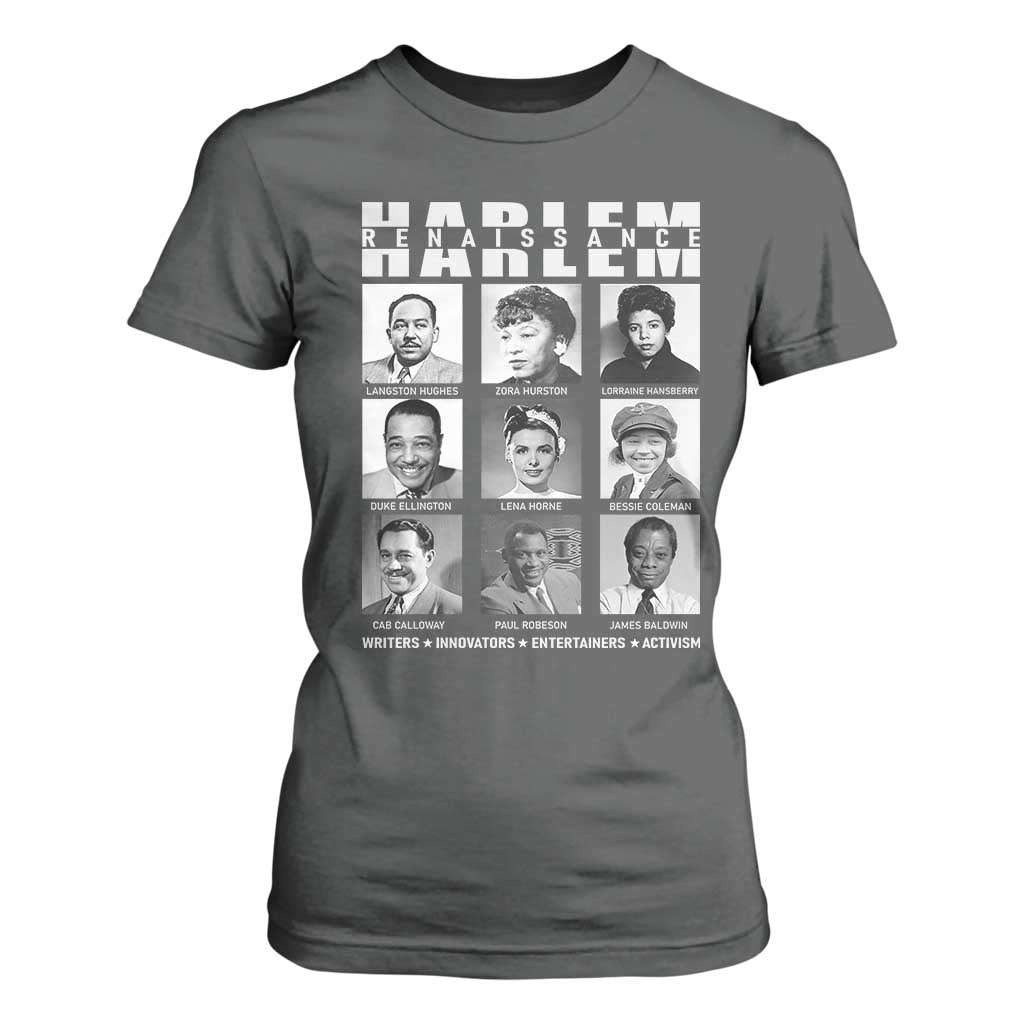 Harlem Renaissance T Shirt For Women Black Writers Innovators Entertainers Activism Black History Month