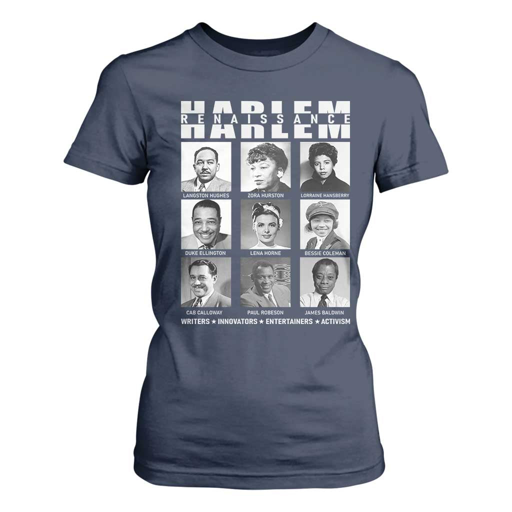 Harlem Renaissance T Shirt For Women Black Writers Innovators Entertainers Activism Black History Month
