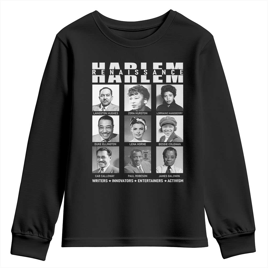 Harlem Renaissance Youth Sweatshirt Black Writers Innovators Entertainers Activism Black History Month