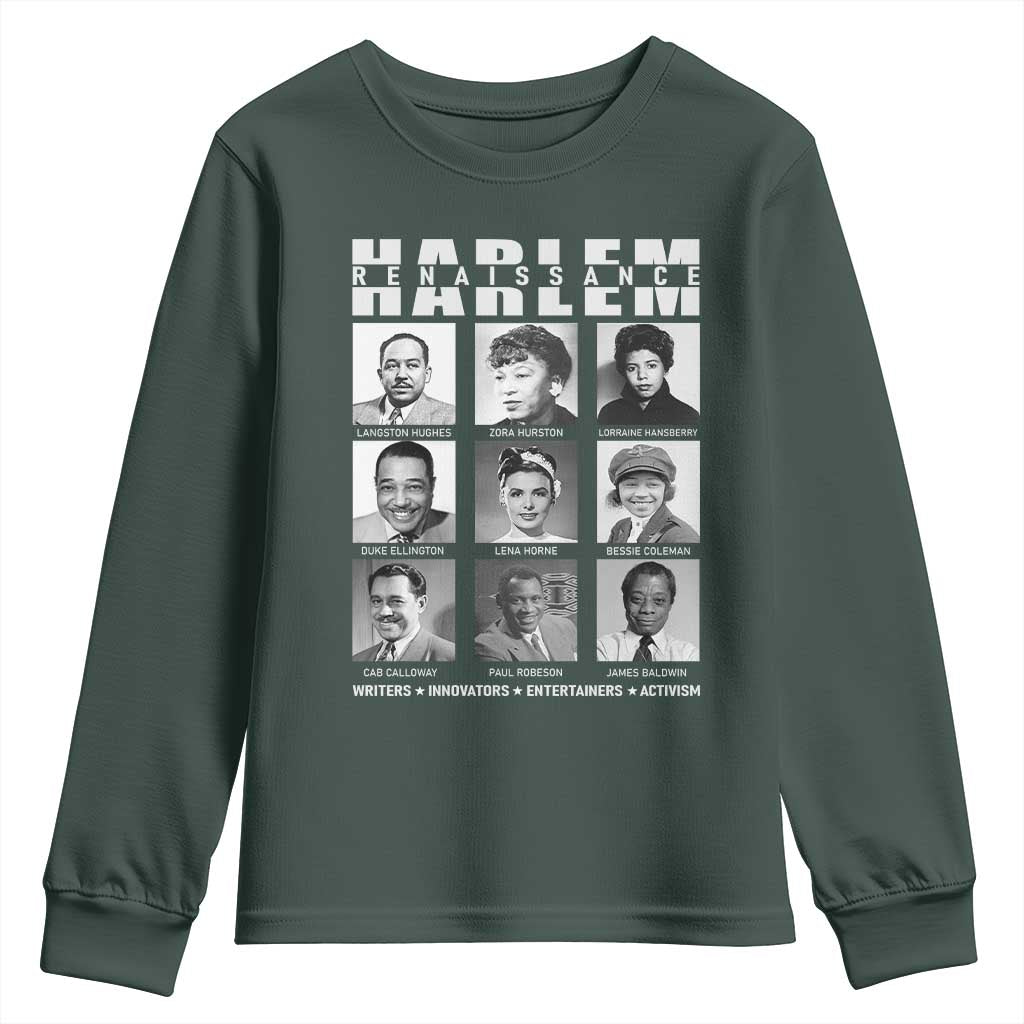 Harlem Renaissance Youth Sweatshirt Black Writers Innovators Entertainers Activism Black History Month