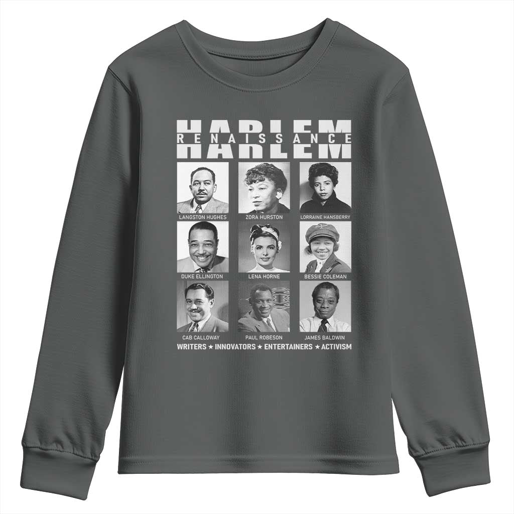 Harlem Renaissance Youth Sweatshirt Black Writers Innovators Entertainers Activism Black History Month