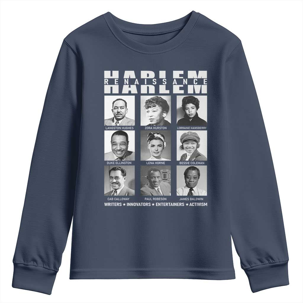 Harlem Renaissance Youth Sweatshirt Black Writers Innovators Entertainers Activism Black History Month