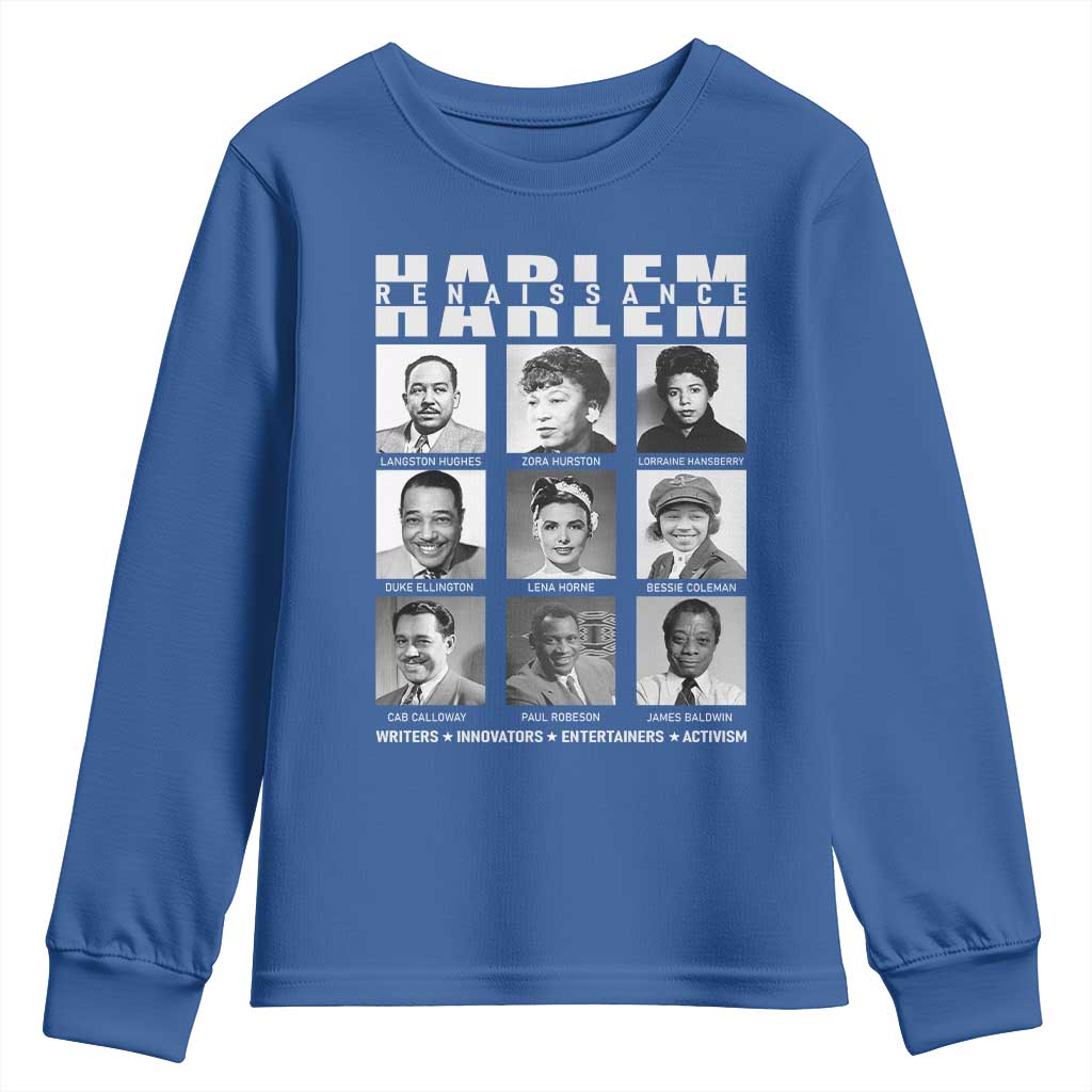 Harlem Renaissance Youth Sweatshirt Black Writers Innovators Entertainers Activism Black History Month
