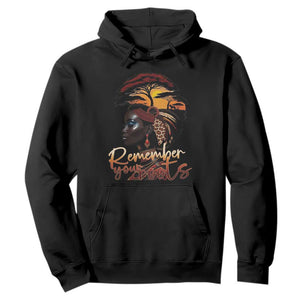 Black History Month Hoodie Remember Your Roots African Safari Afro Woman