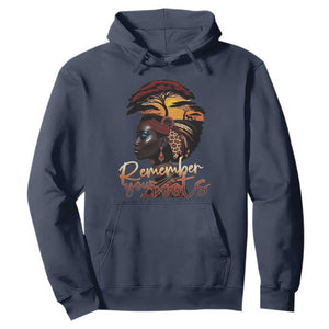 Black History Month Hoodie Remember Your Roots African Safari Afro Woman