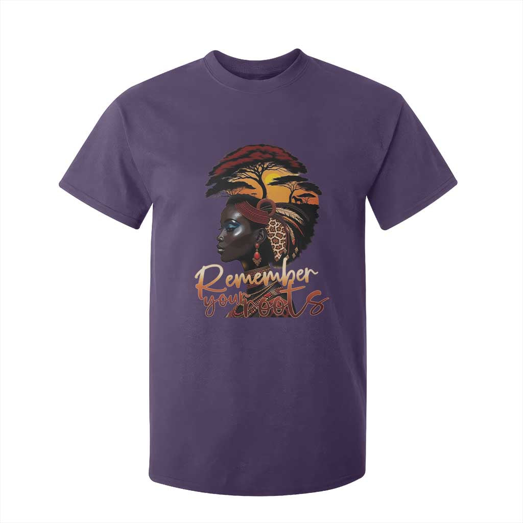 Black History Month T Shirt For Kid Remember Your Roots African Safari Afro Woman