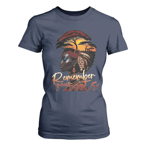 Black History Month T Shirt For Women Remember Your Roots African Safari Afro Woman