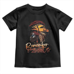 Black History Month Toddler T Shirt Remember Your Roots African Safari Afro Woman