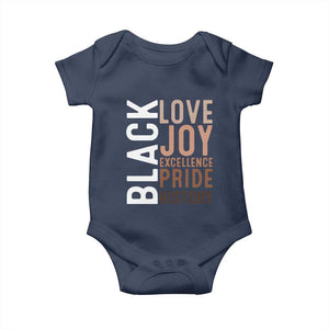 Black Love Joy Excellence Pride History Baby Onesie Proud African American Black History