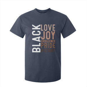 Black Love Joy Excellence Pride History T Shirt For Kid Proud African American Black History