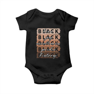 Black Love Joy Excellence Pride History Baby Onesie Proud African American Melanin Brush Stroke Black History