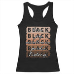 Black Love Joy Excellence Pride History Racerback Tank Top Proud African American Melanin Brush Stroke Black History
